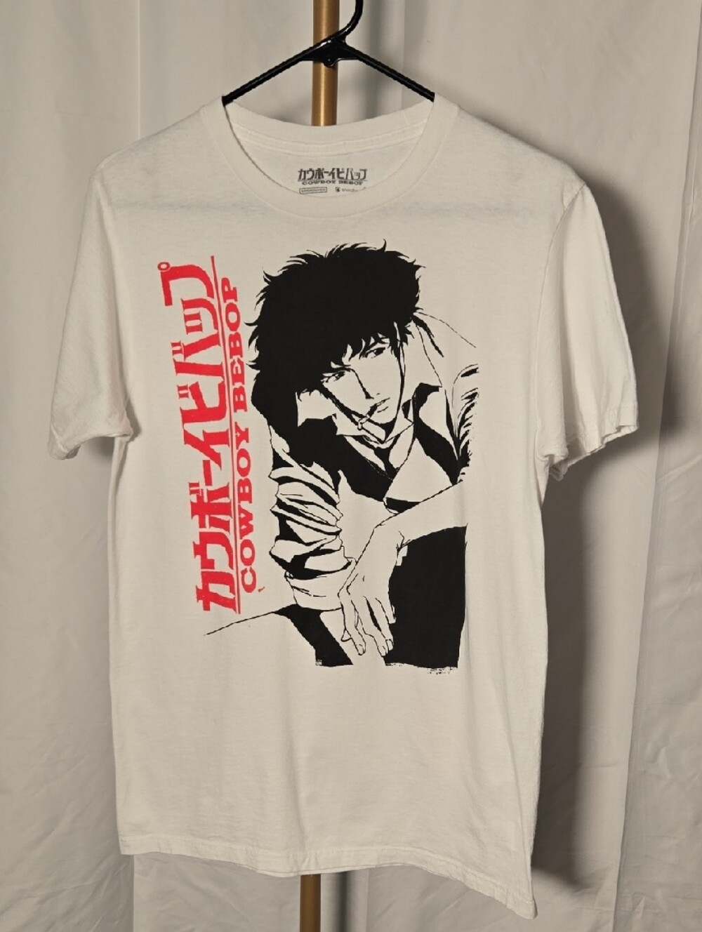 Cowboy Bebop Graphic Tee - White with Black & Red Print